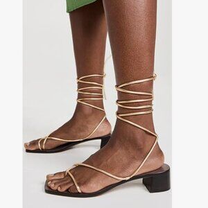 Loeffler Randall Women's Coby Ankle Tie Block Heel Sandals